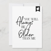 Carte d'anniversaire pour dire Tu seras toujours p (Devant)