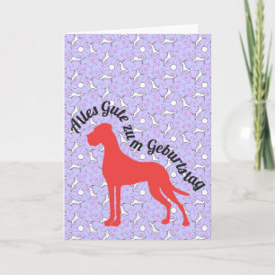 Carte d'anniversaire pour Dogue Allemand