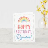 Carte d'anniversaire pour Dziadek (Fleur jaune)