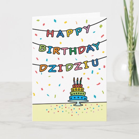 Carte d'anniversaire pour Dzidziu (Devant)