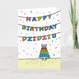 Carte d'anniversaire pour Dzidziu