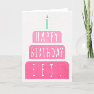 Carte d'anniversaire pour Eej