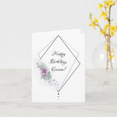 Carte d'anniversaire pour elle (Fleur jaune)