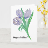 Carte d'anniversaire pour elle 5" x 7" pliée (Fleur jaune)
