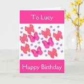 Carte d'anniversaire pour elle, ajouter name.messa (Fleur jaune)