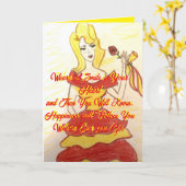Carte d'anniversaire pour enfant (Fleur jaune)