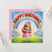Carte d'anniversaire pour enfant (Devant/Arrière en situation)