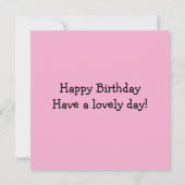 Carte d'anniversaire pour enfant (Dos)