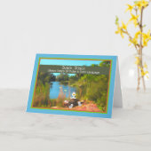 Carte d'anniversaire pour enfant avec canard et hi (Fleur jaune)