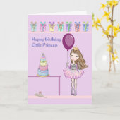 Carte d'anniversaire pour enfant, ballons et gâtea (Fleur jaune)