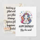 Carte d'anniversaire pour enfants (Devant / Derrière)