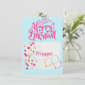Carte d'anniversaire pour enfants (Debout devant)