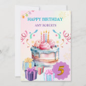 Carte d'anniversaire pour enfants délicieux (Devant)