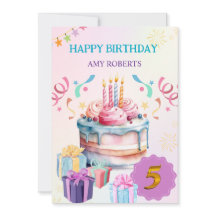 Carte d'anniversaire pour enfants délicieux