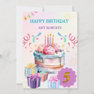 Carte d'anniversaire pour enfants délicieux