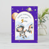 Carte d'anniversaire pour enfants hors de ce monde (Debout devant)