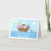 Carte d'anniversaire pour enfants Noah's Ark (Devant)