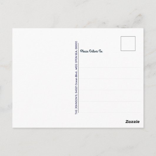 Carte d'anniversaire pour enfants requin (Dos)