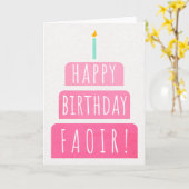 Carte d'anniversaire pour Faoir (Fleur jaune)