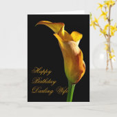 Carte d'anniversaire pour femme de Darling (Fleur jaune)