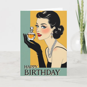 Carte d'anniversaire pour femme glamour