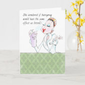 carte d'anniversaire pour femmes amusantes - botox (Fleur jaune)