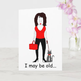 Carte d'anniversaire pour femmes vieillissantes