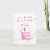 Carte d'anniversaire pour fille (Devant)