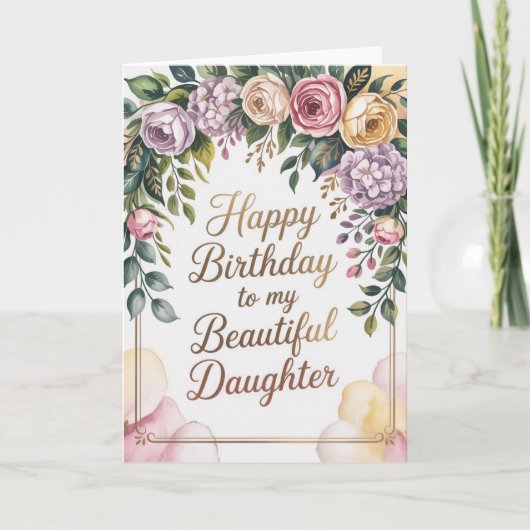 Carte d'anniversaire pour fille (Devant)
