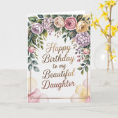 Carte d'anniversaire pour fille (Fleur jaune)