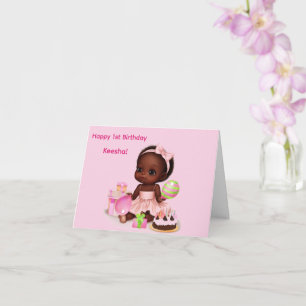 Carte d'anniversaire pour fille africaine américai
