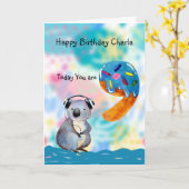 Carte d'anniversaire pour fille de 9 ans (Fleur jaune)