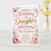 Carte d'anniversaire pour fille : Fière de vous ap (Fleur jaune)
