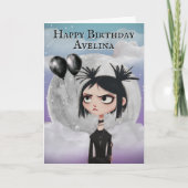 Carte d'anniversaire pour fille gothique mignonne (Devant)