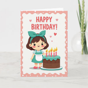 Carte d'anniversaire pour filles adorables