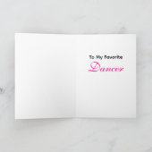 Carte d'anniversaire pour filles danseuses (Intérieur)