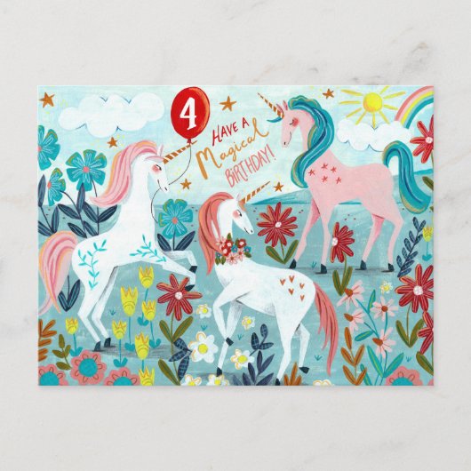 Carte d'anniversaire pour filles mignonnes de lico (Devant)