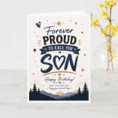 Carte d'anniversaire pour fils : Fier de t'appeler (Fleur jaune)
