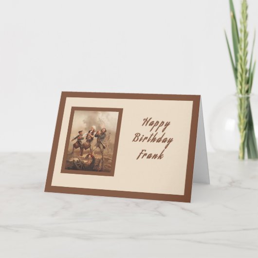 Carte d'anniversaire pour Frank, héros de guerre (Devant)