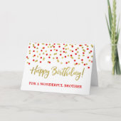 Carte d'anniversaire pour frère avec confettis mod (Devant)