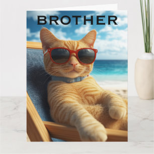 CARTE D'ANNIVERSAIRE POUR FRÈRE CHAT