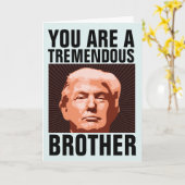 CARTE D'ANNIVERSAIRE POUR FRÈRE DONALD TRUMP (Fleur jaune)
