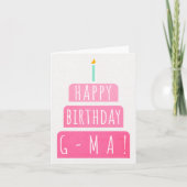 Carte d'anniversaire pour G-Ma (Devant)