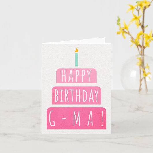 Carte d'anniversaire pour G-Ma (Fleur jaune)