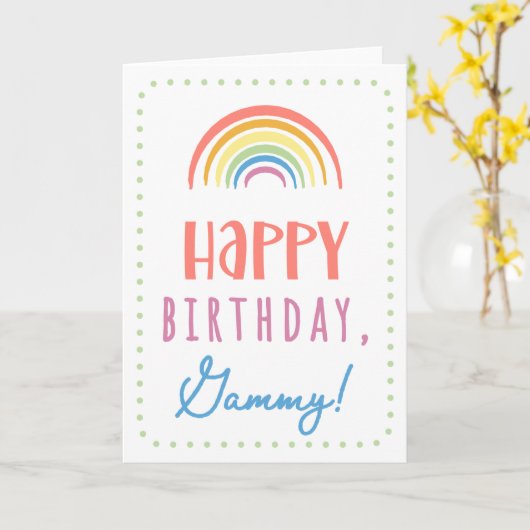Carte d'anniversaire pour Gammy (Fleur jaune)