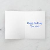 Carte d'anniversaire pour garçon de 2 ans (Intérieur)