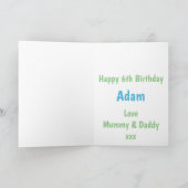 Carte d'anniversaire pour garçons 6 ans - Robots (Intérieur)