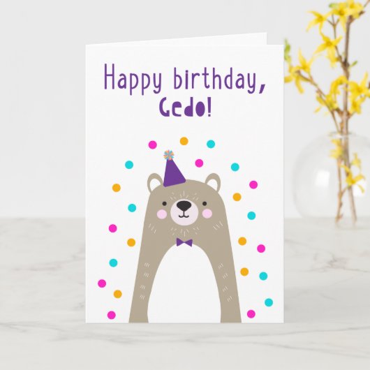 Carte d'anniversaire pour Gedo (Fleur jaune)