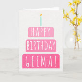 Carte d'anniversaire pour Geema (Fleur jaune)