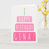 Carte d'anniversaire pour Gena (Fleur jaune)